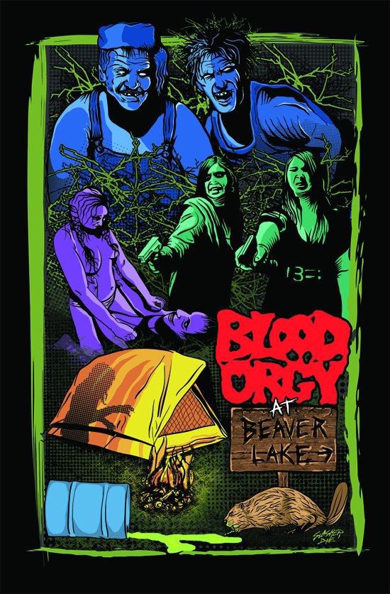 Horror movie poster for Blood Orgy at Beaver Lake.