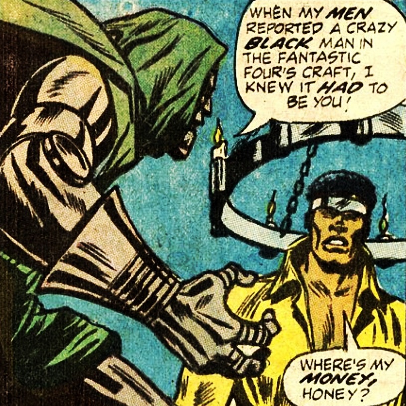 Doctor Doom confronts Black Panther.