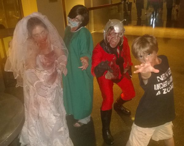 A group of people dressed in costumes.