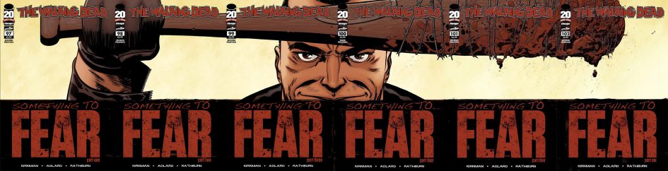 The Walking Dead comic book covers 97-102.