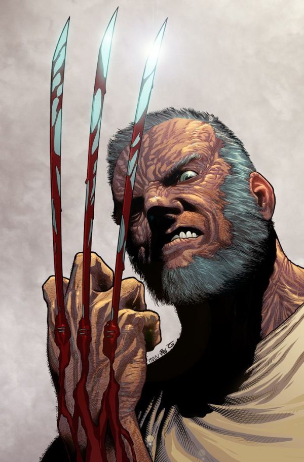 Wolverine with claws drawn, ready to fight.