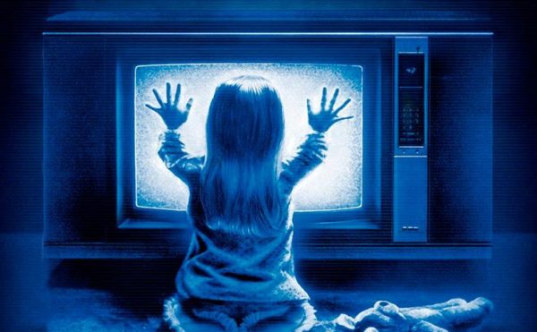 Girl trapped in a television screen.