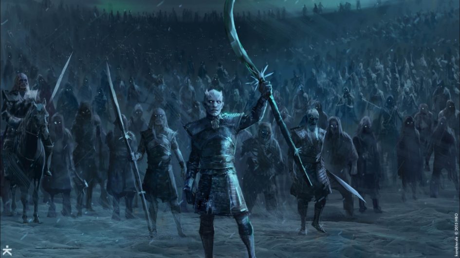 The Night King leads his army of the dead.