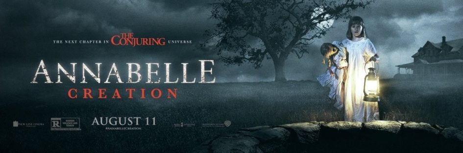 Annabelle Creation movie poster with girl holding lantern.