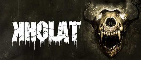 Kholat game title with wolf skull.