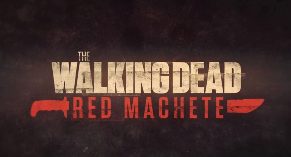 The Walking Dead red machete logo.